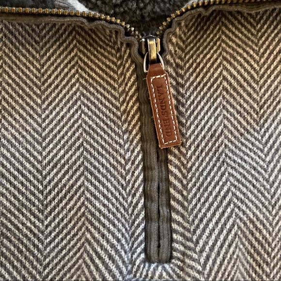 Lands End Men’s Pullover Sweater Medium Zip 38 40 - Picture 5 of 9